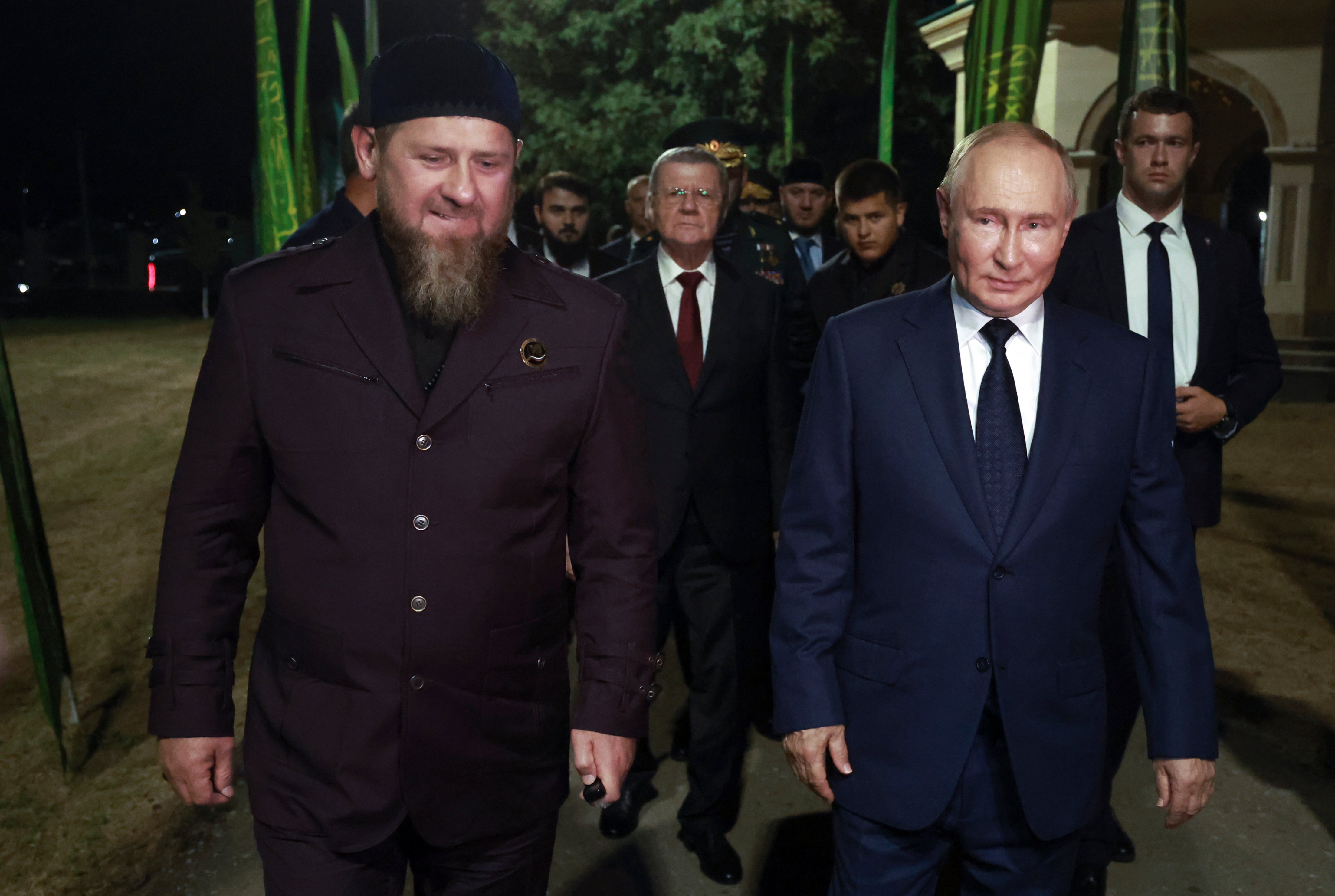 Russian President Vladimir Putin, right, and the head of Russian Chechen Republic Ramzan Kadyrov earlier this year