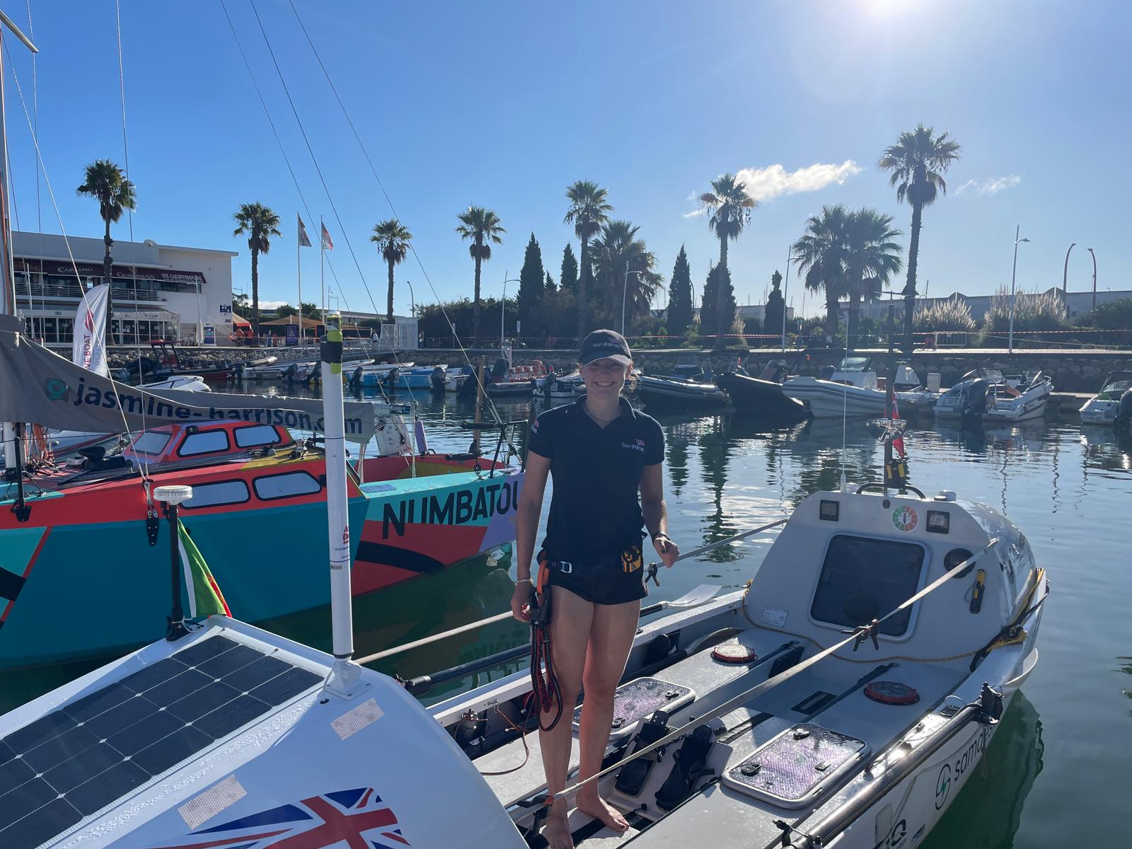 Zara Lachlan, 21, setting off from Lagos on Sunday morning