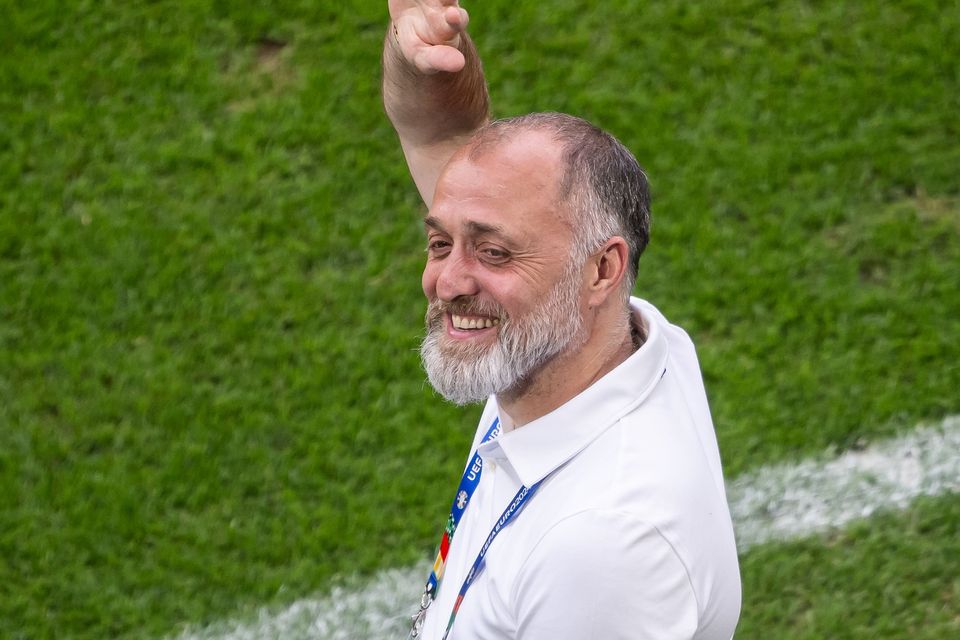 Alexander Iashvili, vice-president of the Georgian FA, looks on during the EURO 2024 round of 16 match between Spain and Georgia in Cologne, Germany. Photo: Getty Images