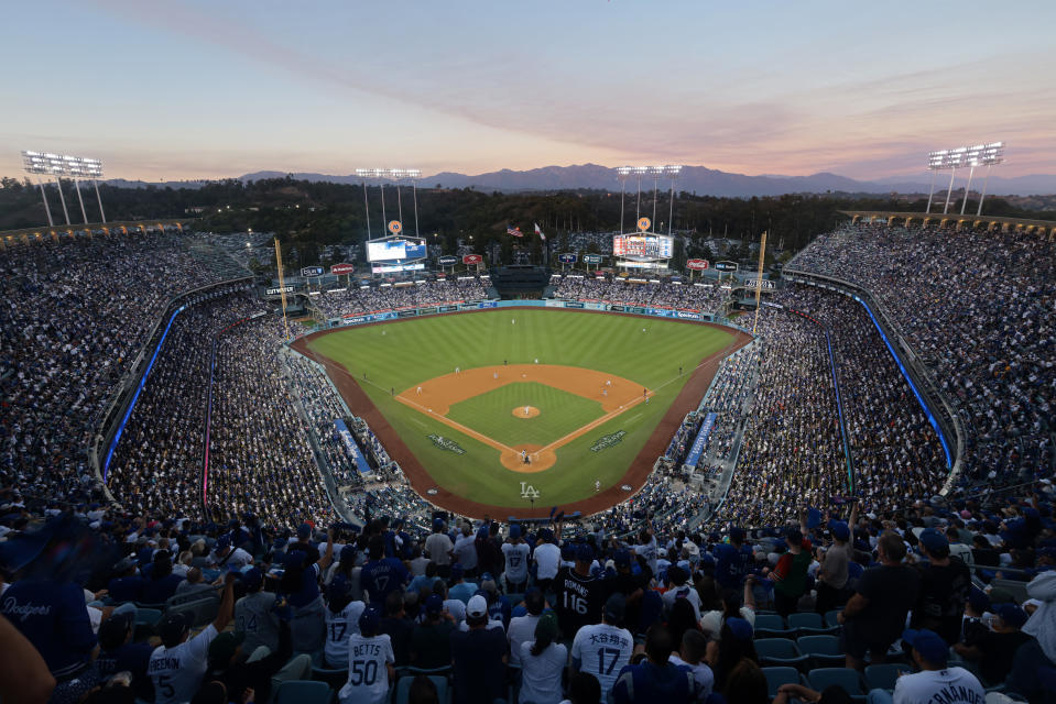 Dodger Stadium during Game 6 of the NLCS. (Katelyn Mulcahy/Getty Images)