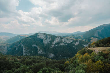 mountains in bosnia from afar