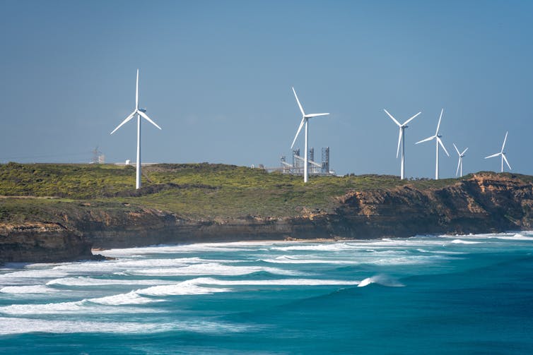 wind farm on coast