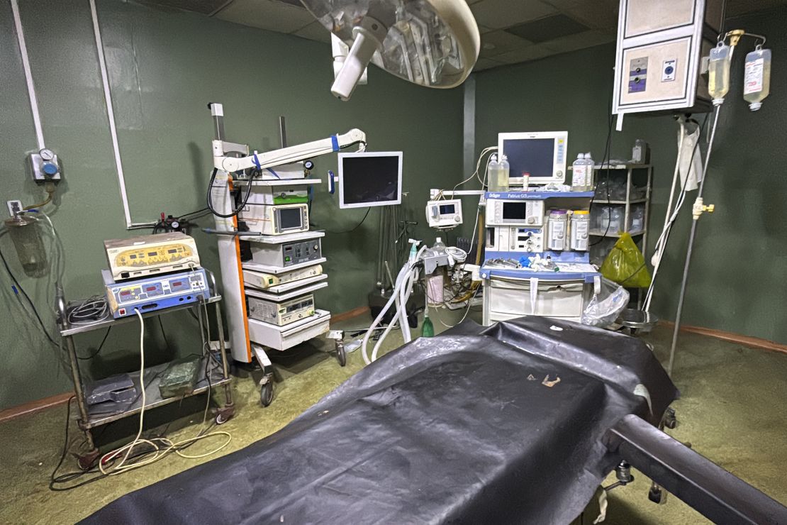 This picture taken Thursday shows an empty operating room in the Kamal Adwan Hospital in Beit Lahiya the northern Gaza Strip.