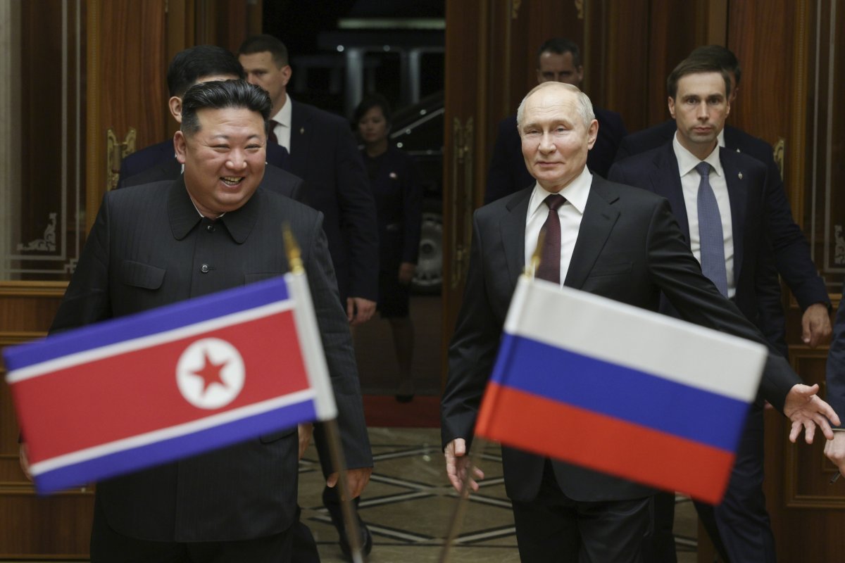 Putin and Kim Jong Un in 2024